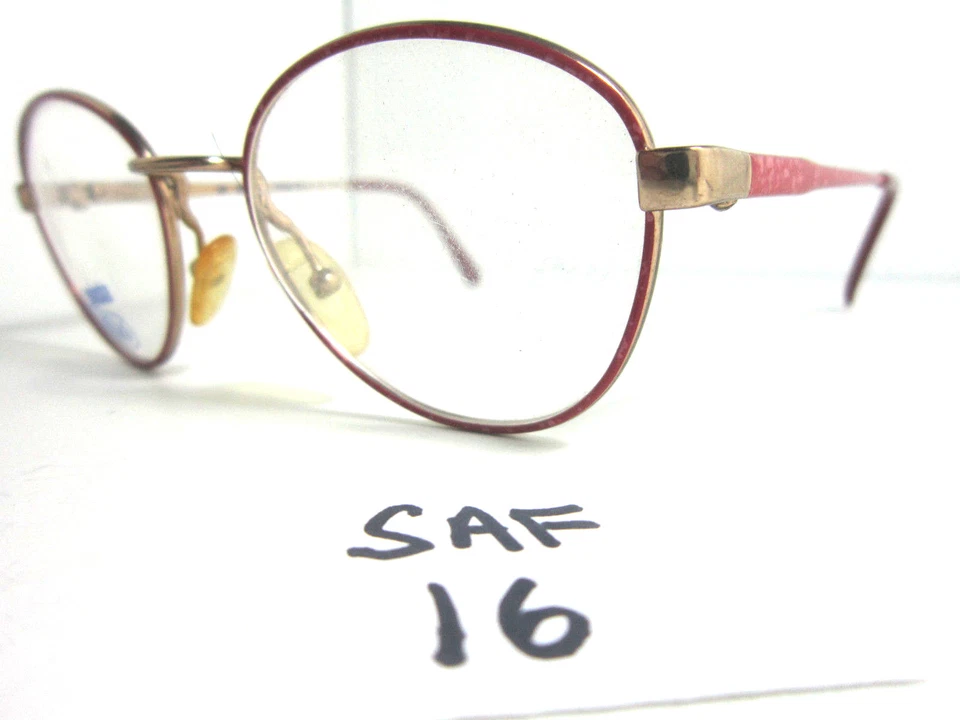 Marco redondo de metal Safilo Elasta rojo #K469 (SAF-16) talla vintage para niños Foto 2 de 4