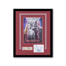 Elizabeth Olsen & Paul Bettany "WandaVision" SIGNED Framed 11x14 Display D ACOA