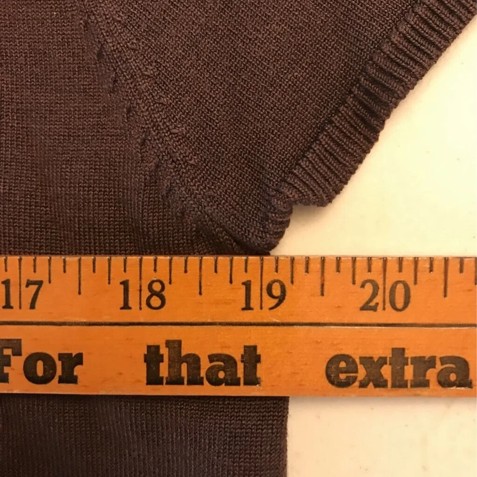 Suéter Pullover Blanco + Warren Mujer Marrón Manga Corta Elastizado Acanalado XL Foto 4 de 4