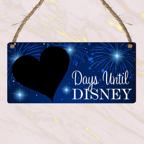 Disney Countdown Plaque - Chalkboard Days Until Disney Sign, Perfect Countdown - Picture 5 of 13