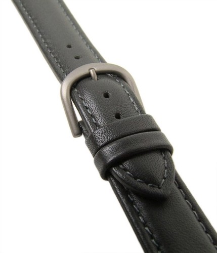 Cinturino Orologio Nylon 19mm Nero/Grigio - Fibbia Lucida A 4 Anelli, Extra Lungo Con Attrezzo