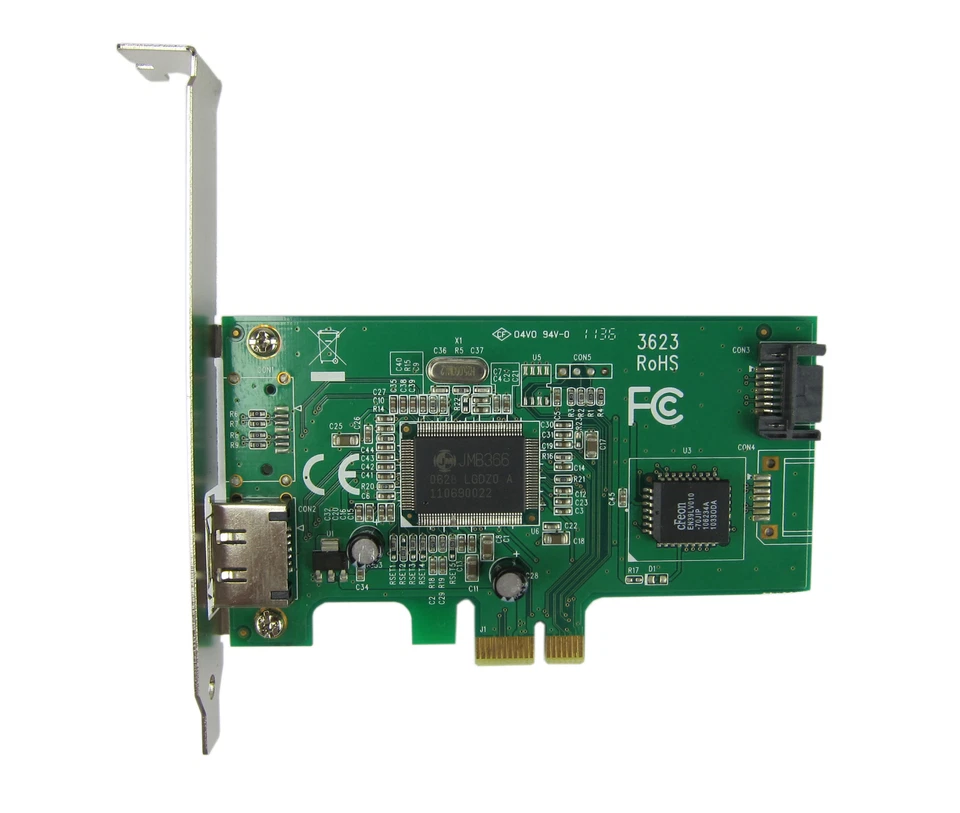 Dell StarTech 1-Port eSATA + 1-Port SATA II PCI-e SATA Controller Card H6GK7 - Image 2 of 4