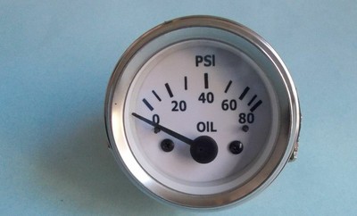 2 '' / 52mm Elektrisch Öldruck Anzeige Chrom Gehäuse