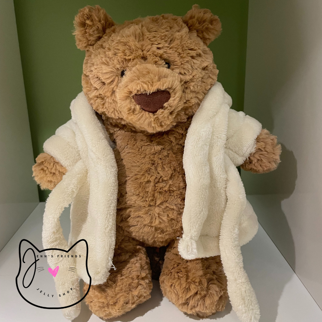 AUTHENTIC Jellycat BARTHOLOMEW BEAR BATHROBE New NWT Plush Soft