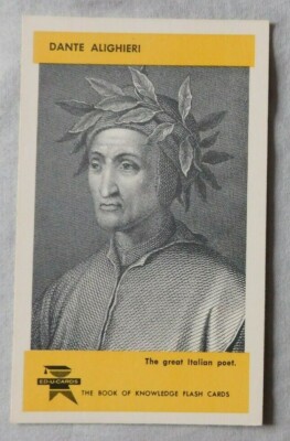 Dante Alighieri #2 1960 Ed-U-Cards Book Of Knowledge Flash Card 