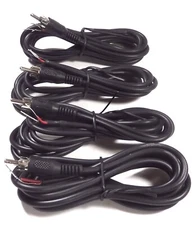 4/Pk 6-ft RCA Male Fully Shielded Speaker Cable To Stripped Bare Wire Sub Woofer