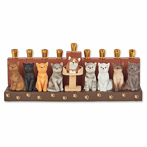 Cat Hanukkah Menorah Pet Cats Jewish Chanukah Hanukah eBay