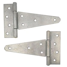 3 Pairs of Ultra Hardware Heavy Duty Gate Tee T-Hinges 6" Galvanized Steel 35753