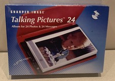 Sharper Image Talking Pictures 24. Album for 24 Photos  24 Messages. Red. NEW