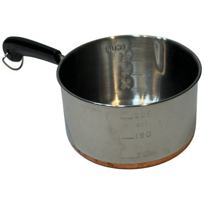 Amer. Girl Size Mini Pan 1 Cup Measuring Revere Ware 1801 Stainless Copper Clad