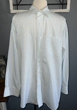 Tommy Bahama Striped Button Down Long Sleeve Mens Size XL Neck 17 Sleeves 32/33