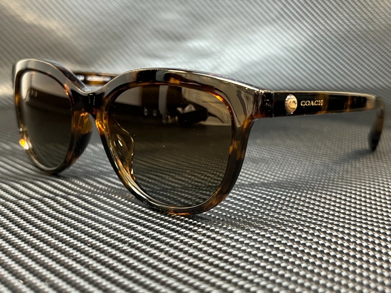 COACH HC8285U 5120T5 Tortoise Square Women's 56 mm Polarized Sunglasses