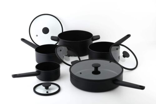 Vida by PADERNO 10-Piece Non-Stick Cookware Set, Black - Picture 3 of 8
