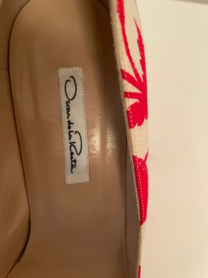 Oscar De La Renta woven floral pumps 37.5 - Изображение 3 из 4
