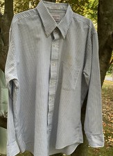 Windsor Shirt Company Vintage 1980 s Blue White Men s LS Button Up Shirt 16
