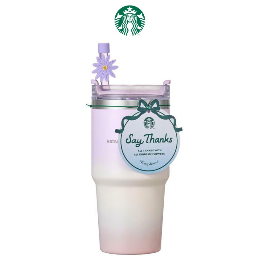STARBUCKS Korea 2024 SS Thanks Flower Stanley Quencher Tumbler
