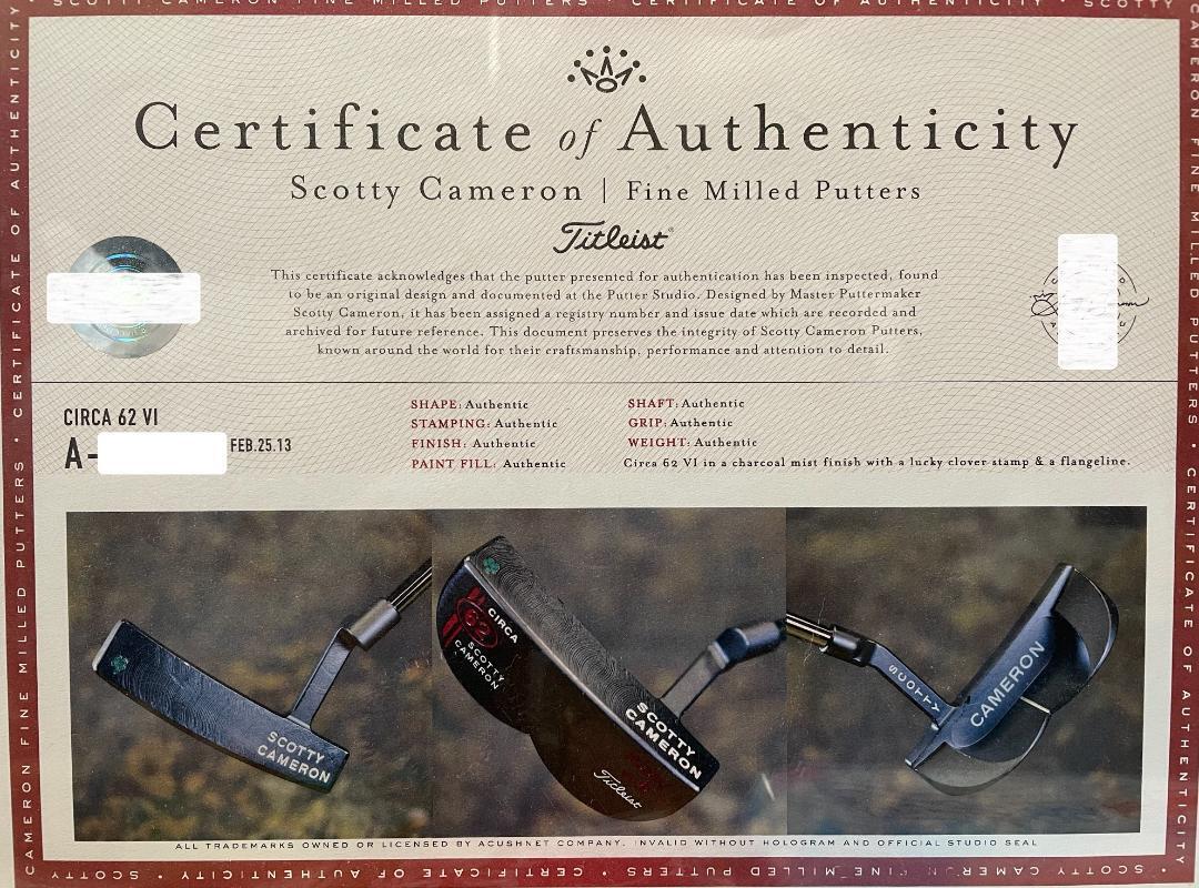 A023056, the certificate in an eBay listing's photos