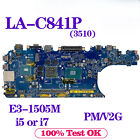 La-C841P For Dell Precision 15 3510 Laptop Motherboard E3-1505M i5 6th Gen V2G