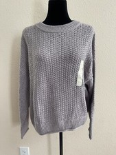 NWT Universal Thread Women's Pullover Sweater Crewneck Lilac Brown Size L