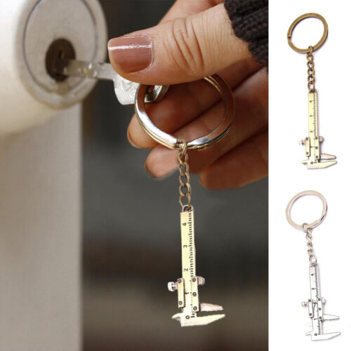 Useful Mini Vernier Caliper Tool Pendant Slider Jewelry Keychain Keyrings Gifts - Picture 1 of 14