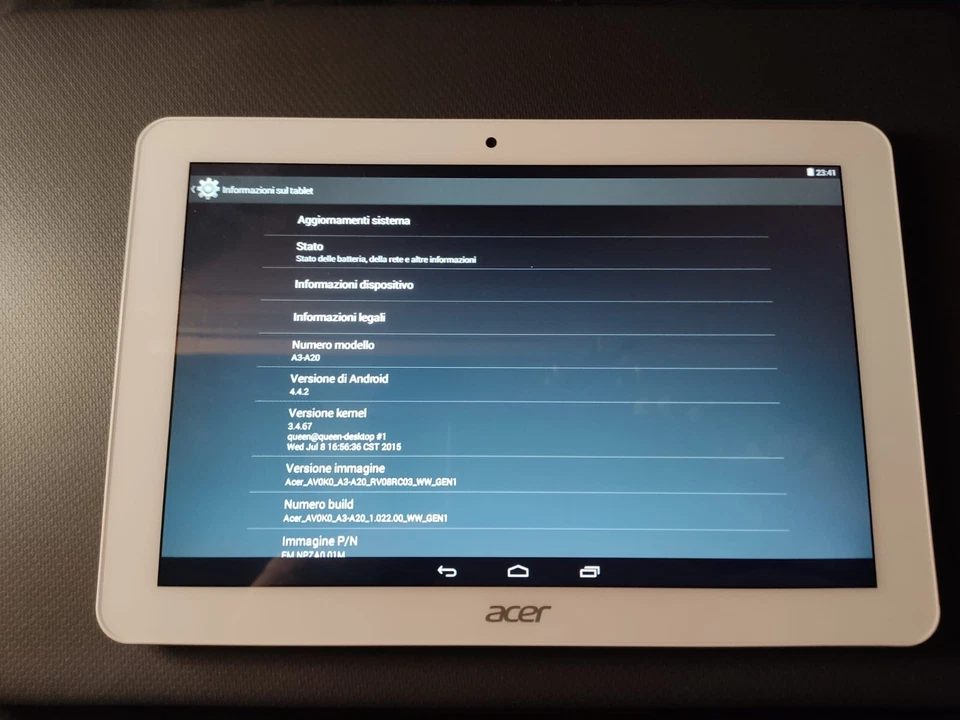 Acer Iconia A3-A20 Tablet 10 pollici 16GB memoria 1 gb ram android 4.4 - Immagine 2 di 4