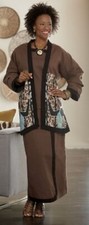 size 8 Fairuza Skirt Set Ethnic Skirt Suit Brown new Ashro