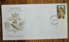 PRINCESS DIANA MEMORIAL 1998 SPENCER FAMILY CREST OF ARMS CACHET  GABON FDC
