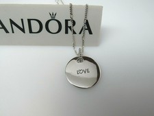 PANDORA Love Disc Necklace Eng397122-1 