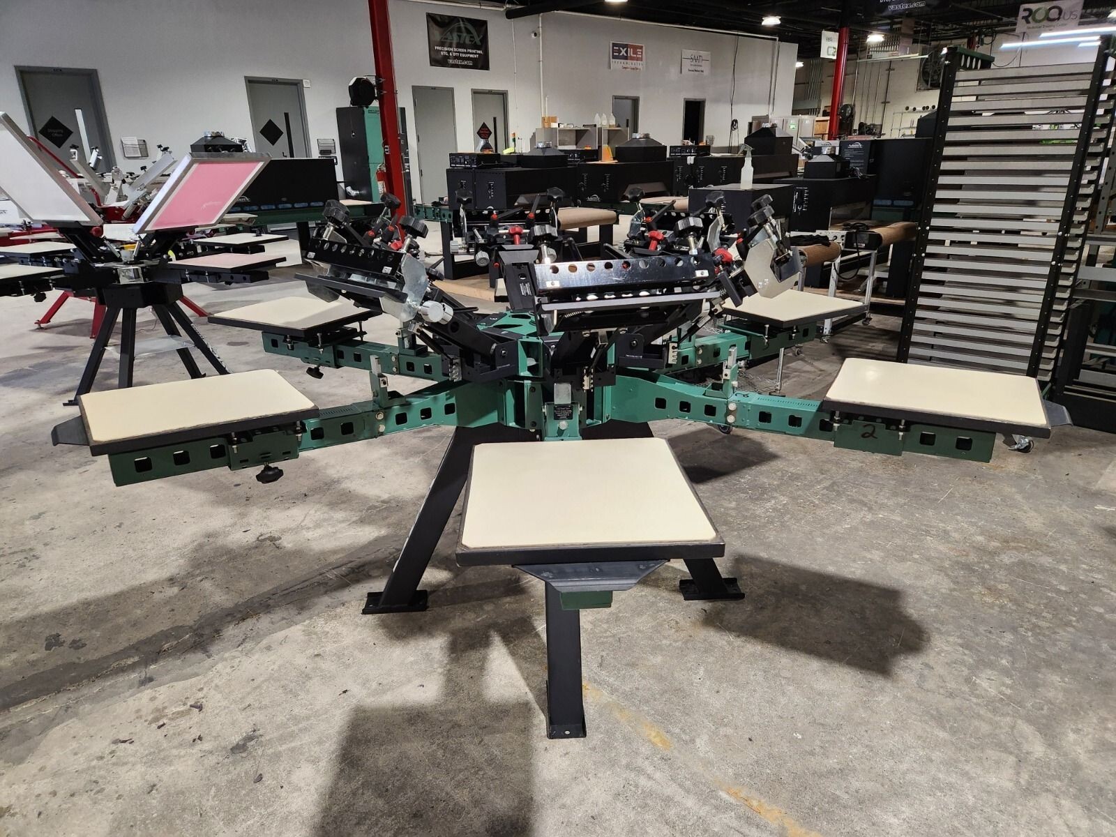 USED Vastex V2000 Screen Printing Manual Press 6 / 6 90 day parts