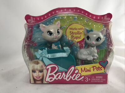 Free Ship Barbie Mini Pets Strollin' Cats Kittens NEW Kitty
