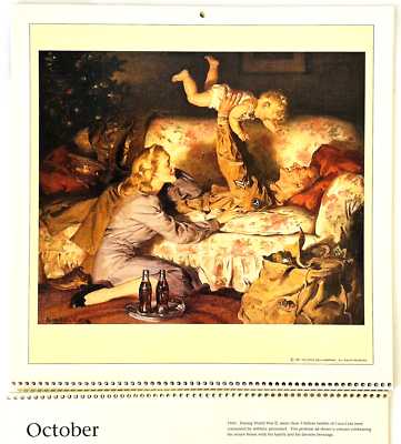 Coca Cola Calendar for 1993 Great Variety of Nostalgic Prints Spiral Bound  | eBay