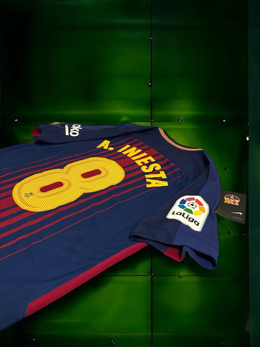 Andres Iniesta Barcelona Authentic Player Jersey 17/18 La Liga