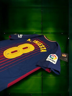 Andres Iniesta Barcelona Authentic Player Jersey 17/18 La Liga