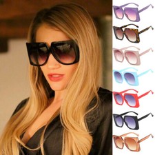 Fashion Oversized Square Big Frame Women Sunglasses Outdoor Shade Round Glasses