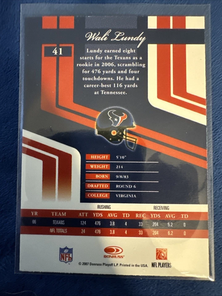 2007 Donruss Elite - #41 Wali Lundy - Image 2 of 2