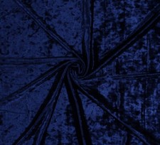 Crushed Panne' Stretch Velvet Royal Blue Polyester/Spandex Fabric BTY D443.09
