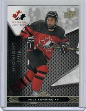 18-19 2018-19 UPPER DECK TEAM CANADA JUNIORS COLE FONSTAD MIDNIGHT /50 34 HABS