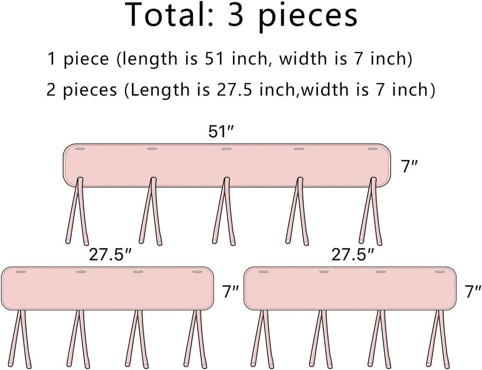 Cubierta protectora de riel de cuna 3 piezas envoltura protectora segura para la dentición para cuna estándar rosa Foto 2 de 4