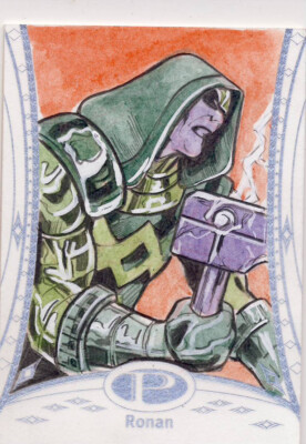 2014 Marvel Premier Parallel Base Sketch Card #60 Ronan
