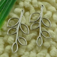 180 Pcs Tibetan Silver Leaves Charms Pendant 38X18MM S3225 DIY Jewelry Making