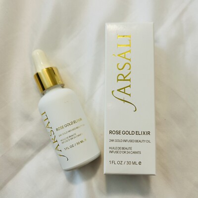 Farsali   Rose Gold Elixir 24K Gold Infused Beauty Oil 1 Oz NIB - Sealed Bottle