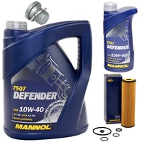 MotoröL Set 10W-40 6 Liter + ÖLfilter Sh 4030 P + Schraube FüR Mercedes C-Klasse