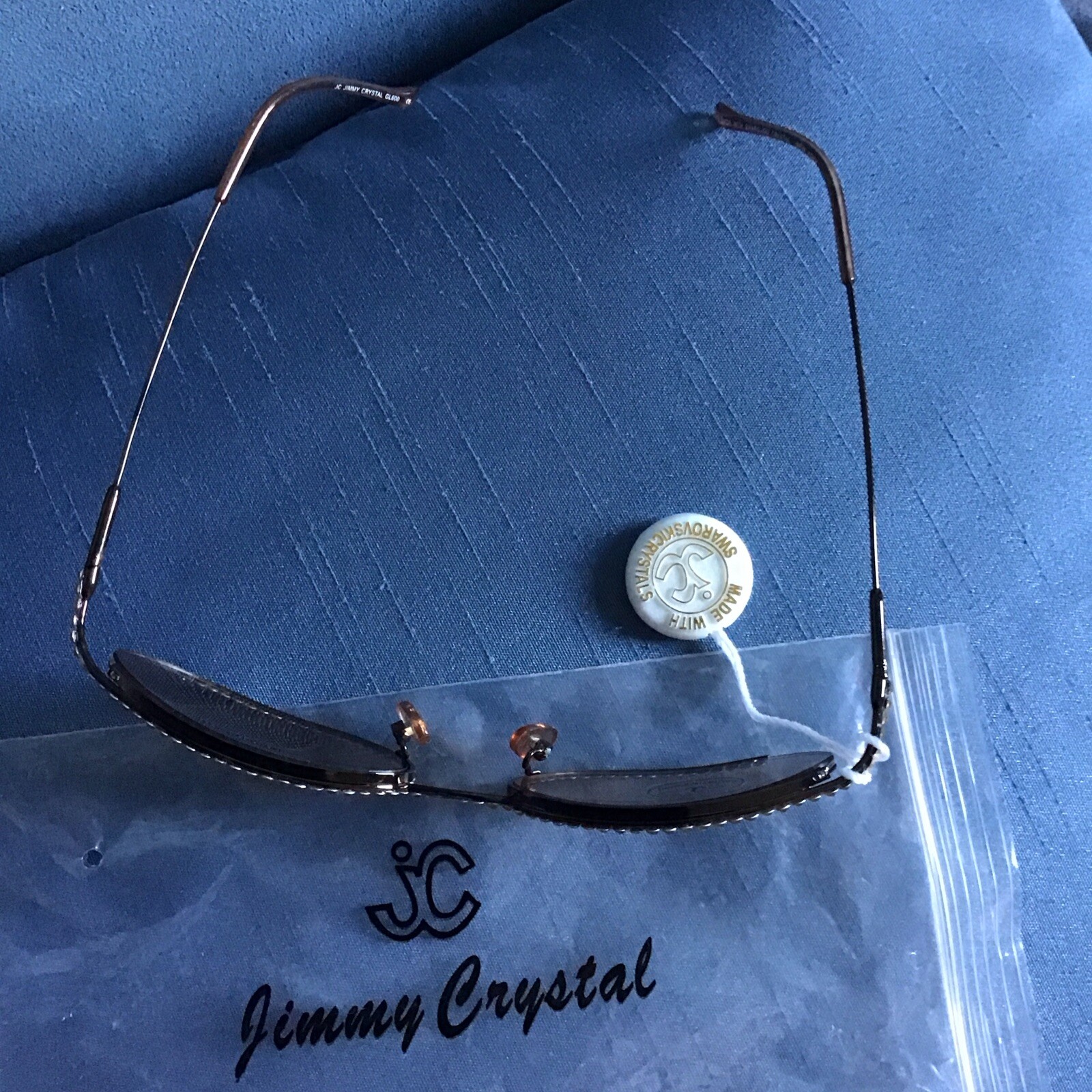 Jimmy Crystal Ladies Bronze Coloured Sunglasses With Swarovski Crystals eBay