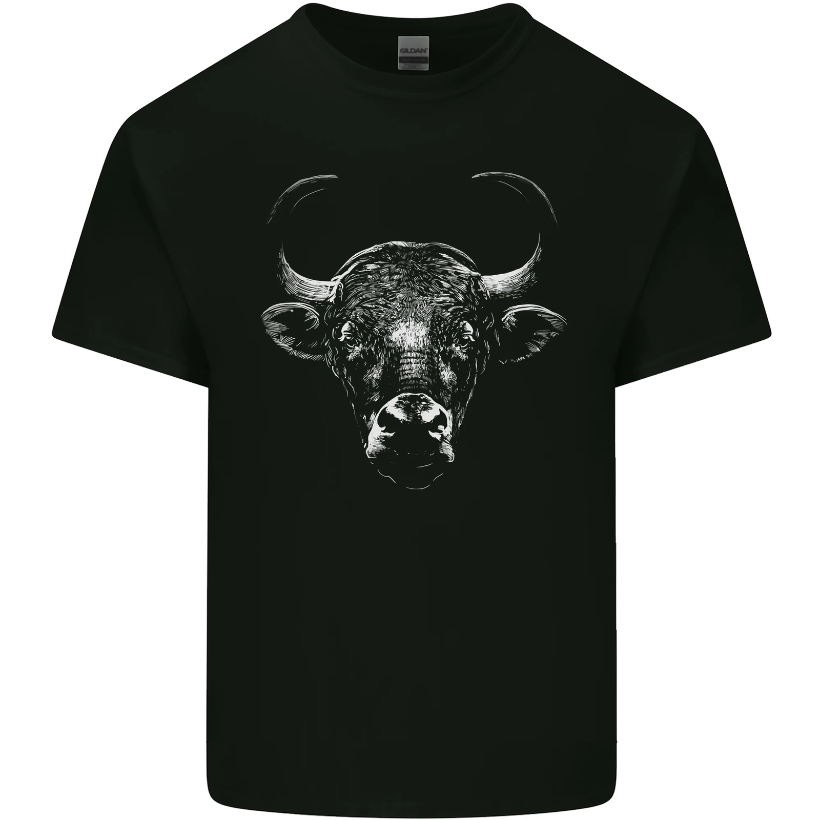 A Wild Bull Mens Cotton T-Shirt Tee Top