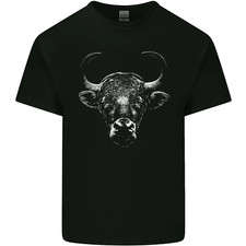 A Wild Bull Mens Cotton T-Shirt Tee Top