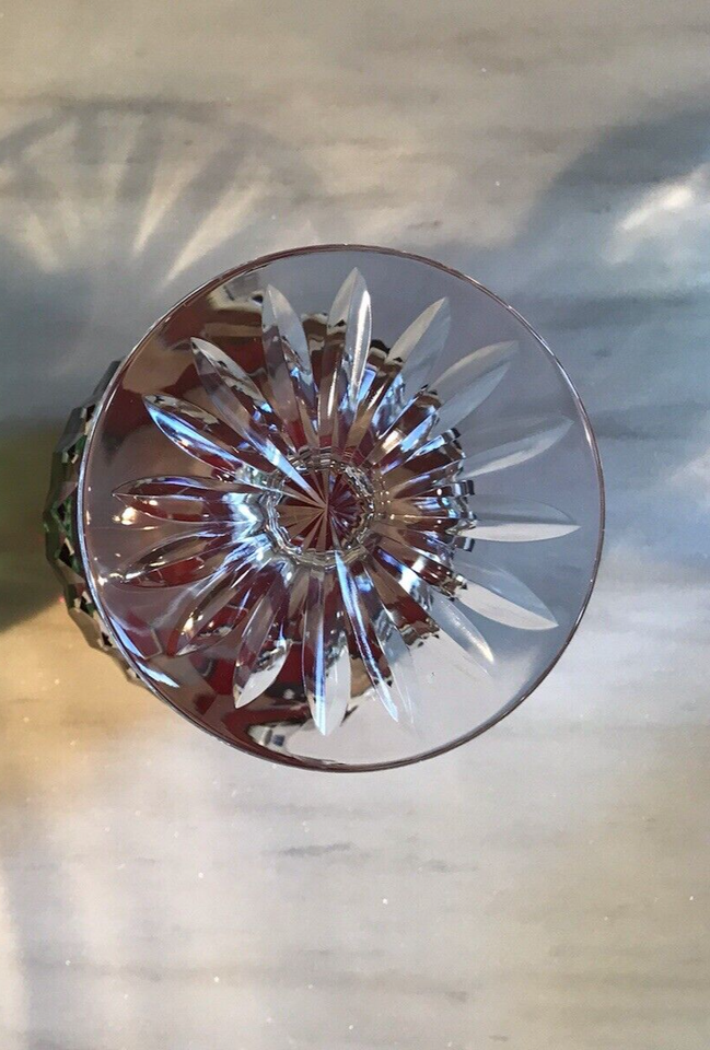 AJKA Castille Red Brandy Cut to Clear HandBlown Crystal Glass MCM eBay