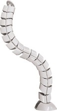 Home Office Desk TV Wire Mess Free Cable Tidy Spine 75cm Length- White