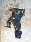 OLD MARX ??  LARGE EARLY PLASTIC  CAVEMEN FIGURE- DETAILED- USED- GREAT FACE — photo 3