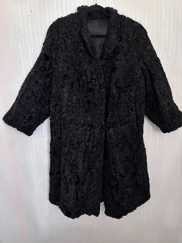 Hermes Persian lamb (karakul) fur swing coat