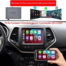Wireless CarPlay/Wired Android Auto Kit For Jeep Cherokee Retrofit 2014-2020 USA